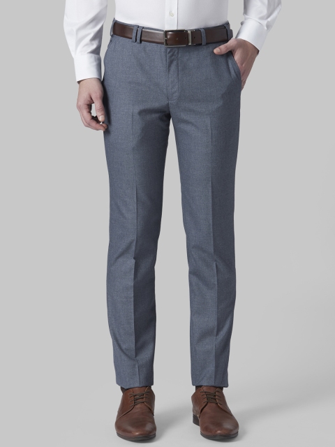 

Park Avenue Men Blue Slim Fit Solid Formal Trousers
