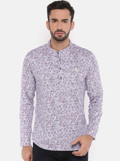 The Indian Garage Co Men Multicoloured Printed Straight Kurta, Multi