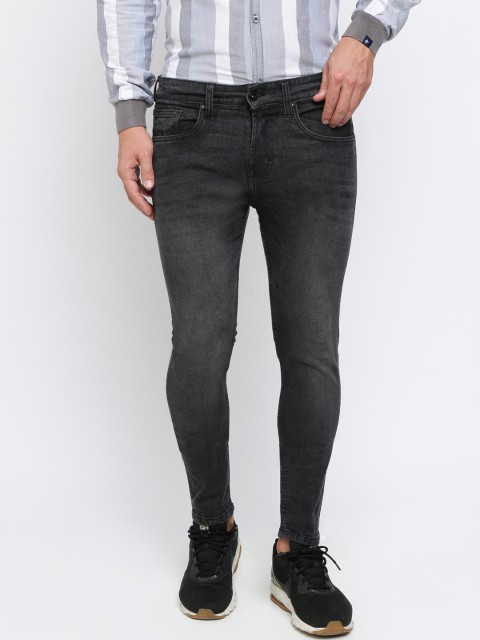 

Breakbounce Men Black Skinny Fit Mid-Rise Clean Look Stretchable Jeans