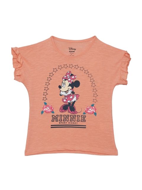 

Kids Ville Mickey & Friends featured Peach Tshirt for Girls