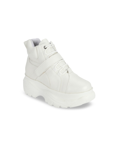 

Truffle Collection Women White Solid Heeled Boots