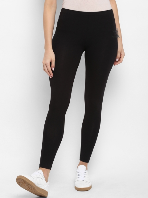 

hummel Women Black Solid Ankle Length Tights