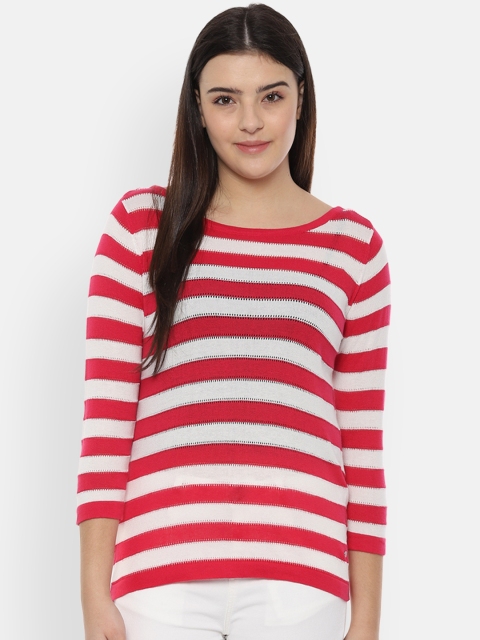 

Allen Solly Woman Pink Striped Top