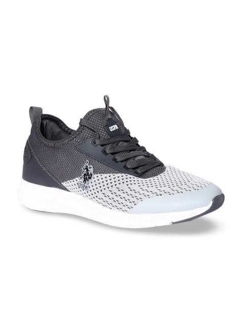 

U.S. Polo Assn. Men Grey & White OBER Sneakers