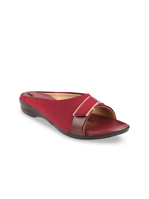 

Shoetopia Women Red Solid Open Toe Flats