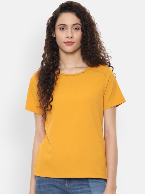 

Allen Solly Women Yellow Solid Top