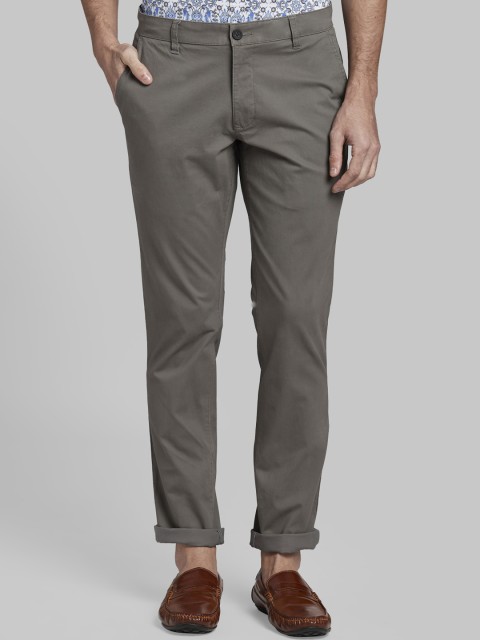 

Parx Men Taupe Regular Fit Solid Regular Trousers