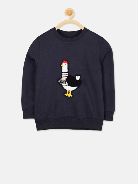 

Cherry Crumble Boys Navy Blue Printed Sweatshirt