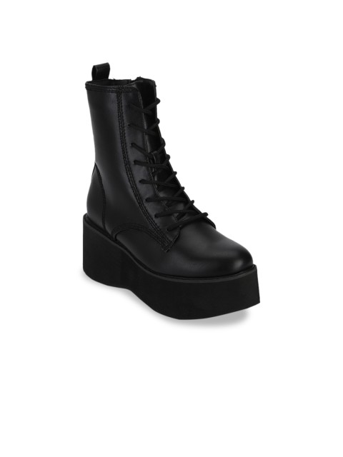 

Truffle Collection Women Black Solid Heeled Boots