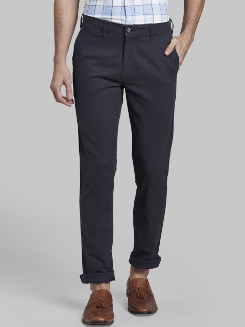 

Parx Men Blue Regular Fit Solid Regular Trousers