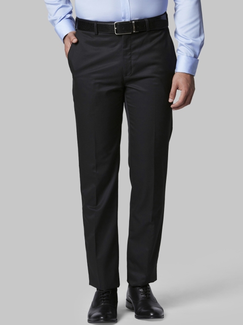 

Raymond Men Black Regular Fit Solid Formal Trousers