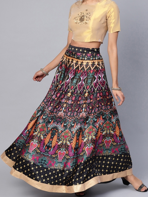 Juniper Women Multicoloured Printed Maxi Skirts, Multi