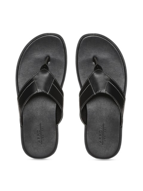 

Arrow Men Black Leather Comfort Sandals