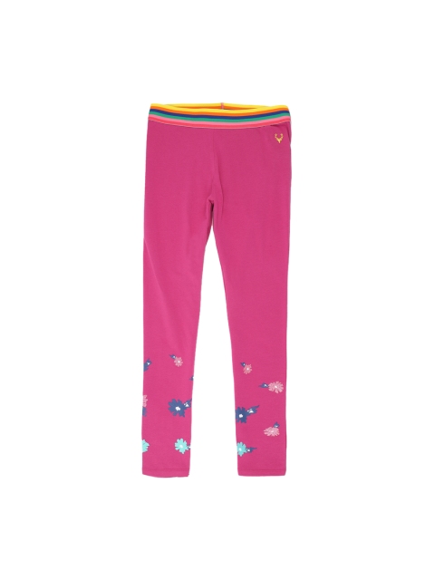 

Allen Solly Junior Girls Pink Printed Ankle Length Leggings