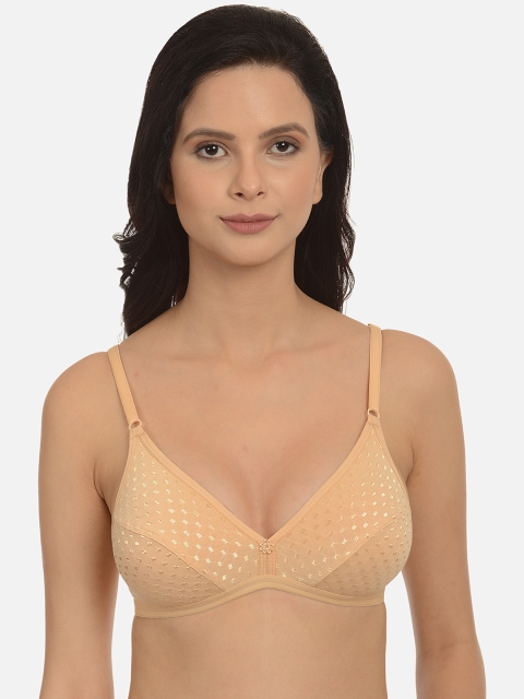 

mod & shy Beige Self Design Non-Wired Non Padded Everyday Bra MS72
