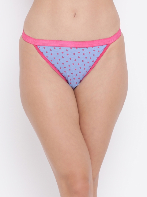 

Clovia Women Blue & Pink Printed Low Rise Bikini Briefs PN3169A03XXL