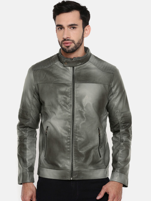 

The Indian Garage Co Men Grey Solid Insulator Jacket