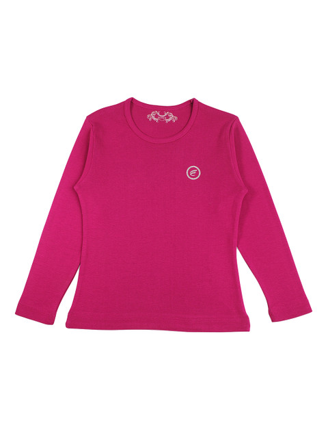 

FEMEA Girls Pink Solid Knitted Top