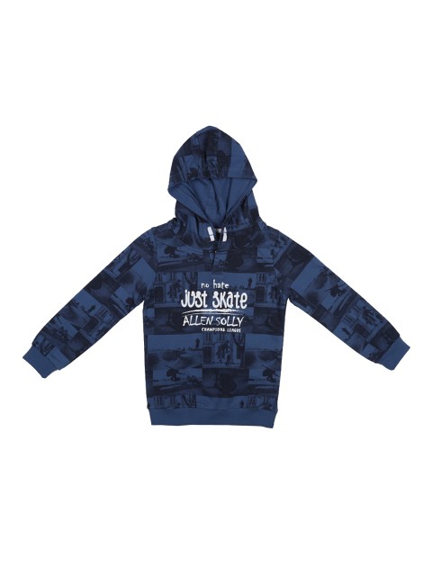 

Allen Solly Junior Boys Navy Blue Printed Hooded Sweatshirt