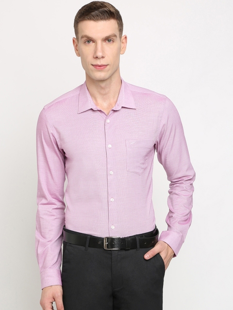 

Crocodile Men Lavender Slim Fit Self Design Formal Shirt