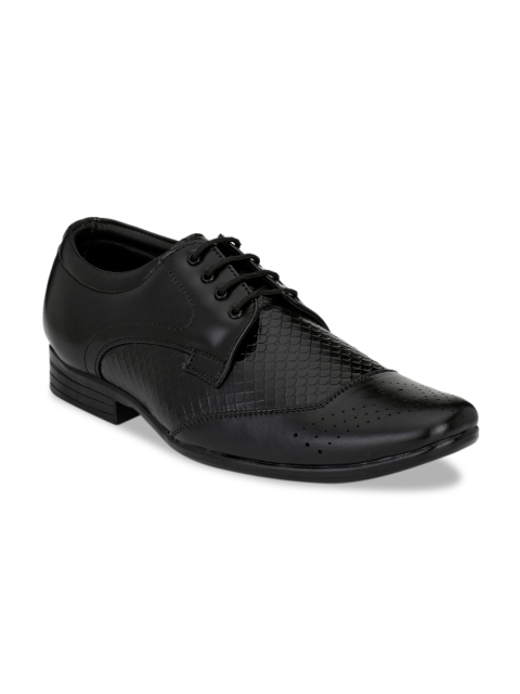 

Prolific Men Black Textured Formal Leather Derbys