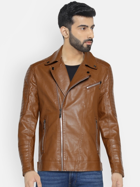 

The Indian Garage Co Men Brown Tan Solid Insulator Jacket