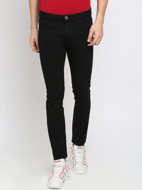 

Crocodile Men Black Slim Fit Mid-Rise Clean Look Stretchable Jeans