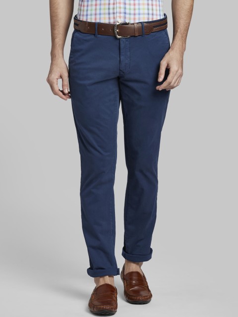 

Parx Men Blue Regular Fit Solid Regular Trousers
