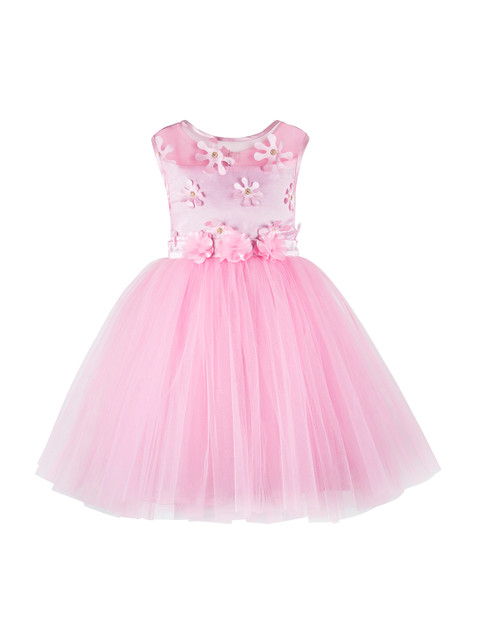 

Toy Balloon kids Girls Pink Embellished Fit and Flare Dress