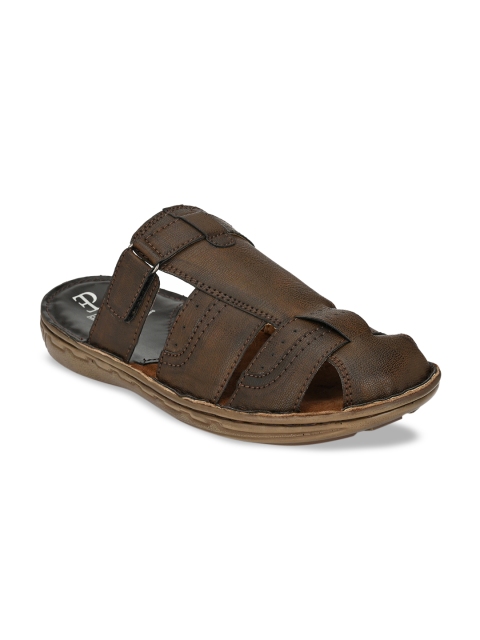

El Paso Men Brown Solid Fisherman Sandals