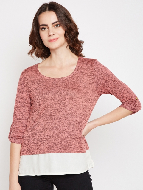

Taanz Women Pink Self Design Sweater