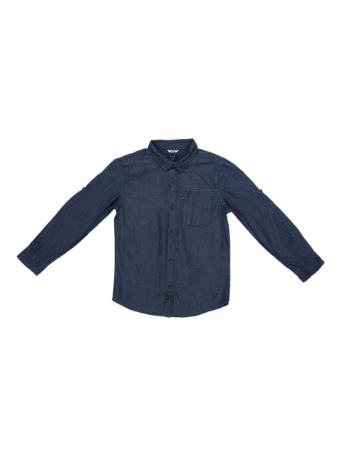 

Allen Solly Junior Boys Navy Blue Regular Fit Self Design Casual Shirt