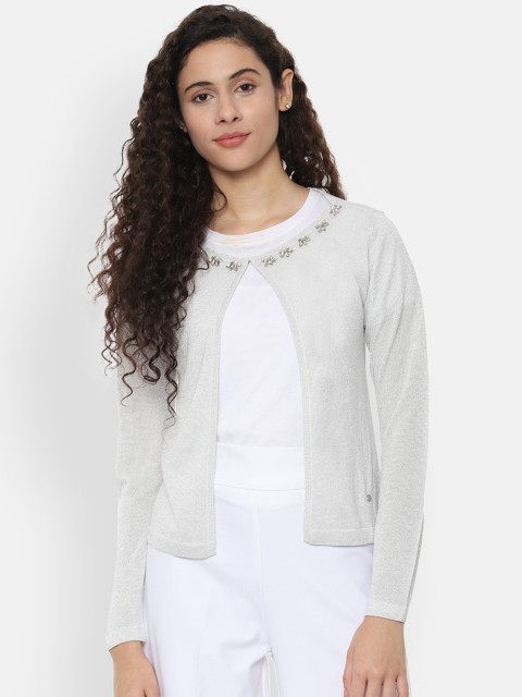 

Allen Solly Woman Women Grey Self Design Sweater