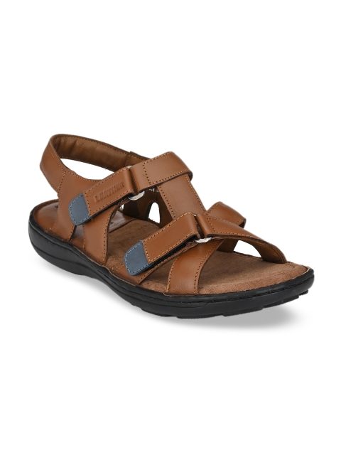 

Ferraiolo Men Tan Brown Leather Sandals