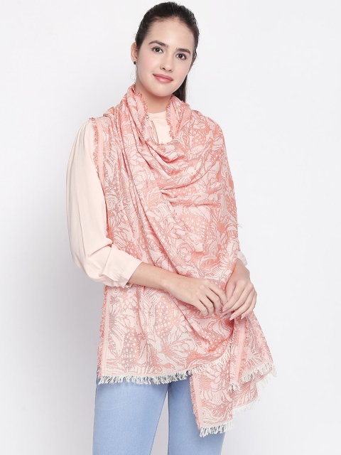

Style Quotient Women Orange Printed Shawl