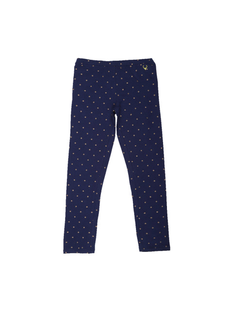 

Allen Solly Junior Girls Navy Blue Printed Ankle Length Leggings