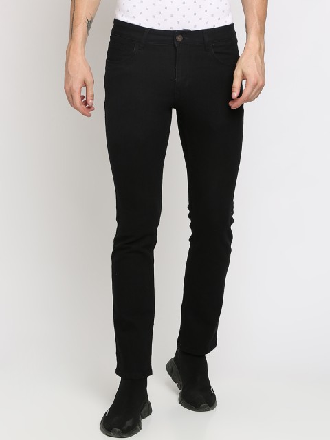 

Crocodile Men Black Slim Fit Mid-Rise Clean Look Stretchable Jeans