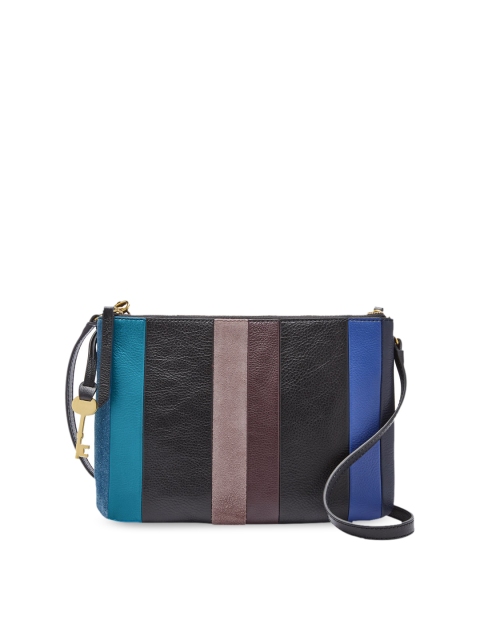 

Fossil Multicoloured Colourblocked Leather Sling Bag, Multi