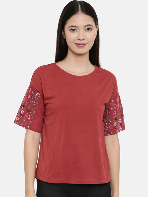 

Chumbak Women Brown Solid Top