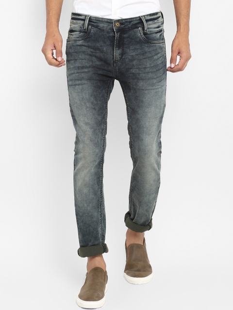 

Mufti Men Green Regular Fit Mid-Rise Clean Look Stretchable Jeans