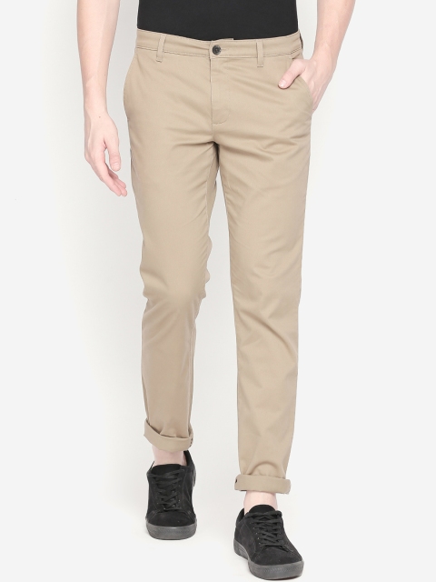 

BYFORD by Pantaloons Men Brown Slim Fit Solid Regular Trousers