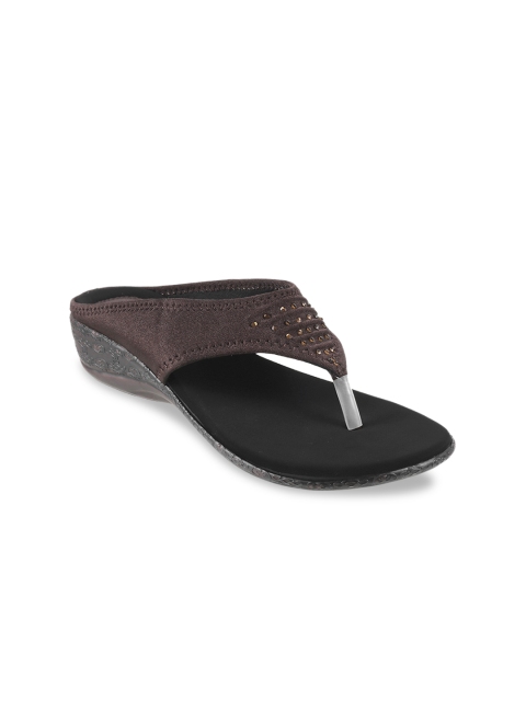 

WALKWAY Women Brown Solid Sandals