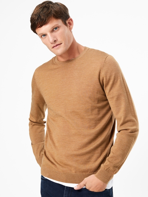 

Marks & Spencer Men Brown Solid Sweater
