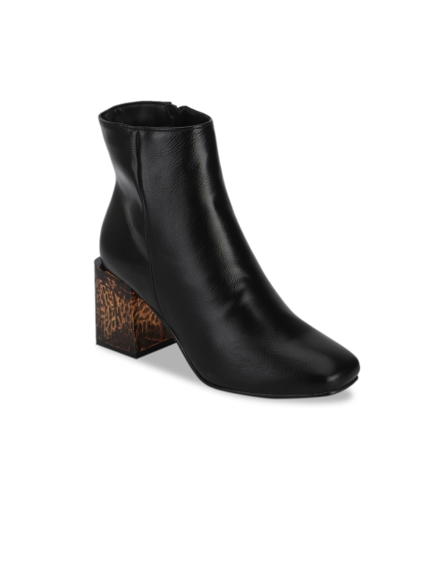 

Truffle Collection Women Black Solid Heeled Boots