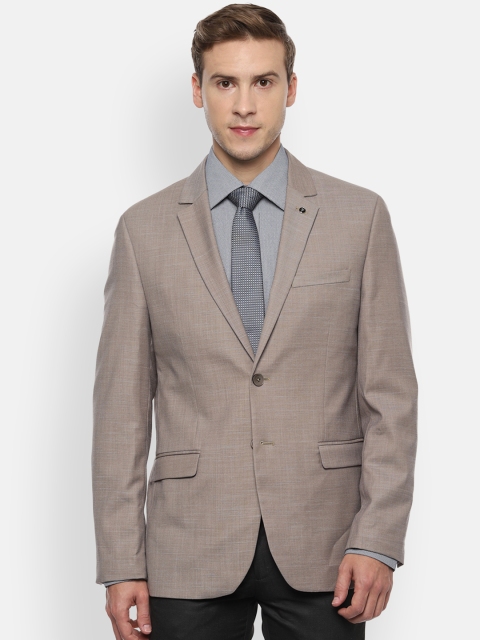 

Van Heusen Men Beige Slim Fit Solid Single-Breasted Blazer