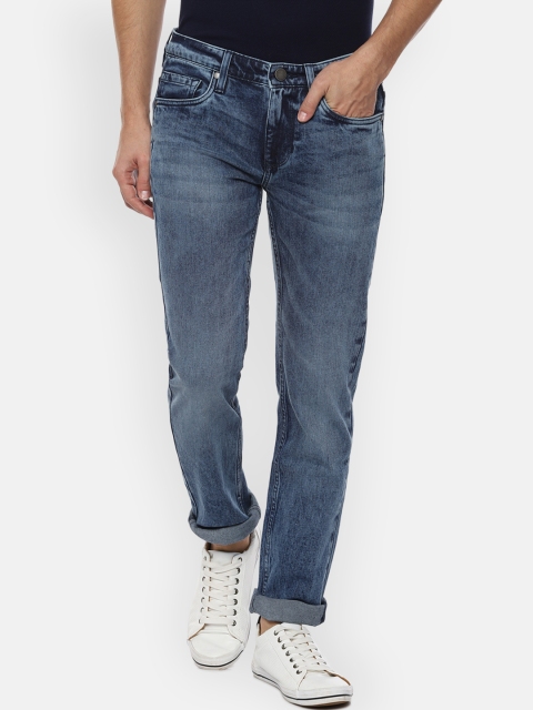 

Louis Philippe Jeans Men Blue Slim Fit Mid-Rise Clean Look Stretchable Jeans