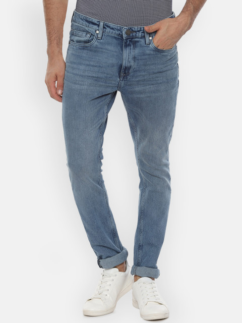 

Louis Philippe Jeans Men Blue Slim Fit Mid-Rise Clean Look Stretchable Jeans