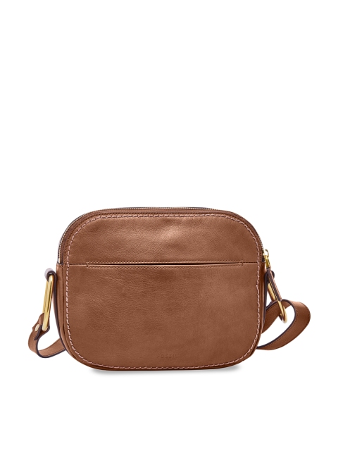 

Fossil Brown Solid Leather Sling Bag