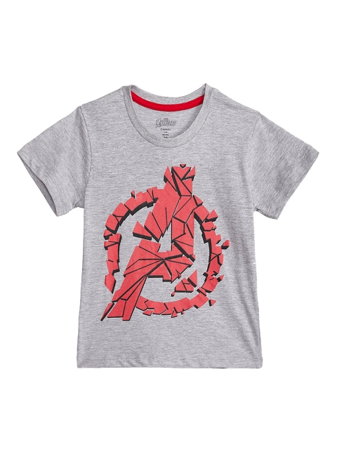 

Kids Ville Avengers featured Grey Tshirt for Boys, Grey melange