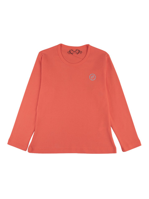 

FEMEA Girls Orange Solid Top